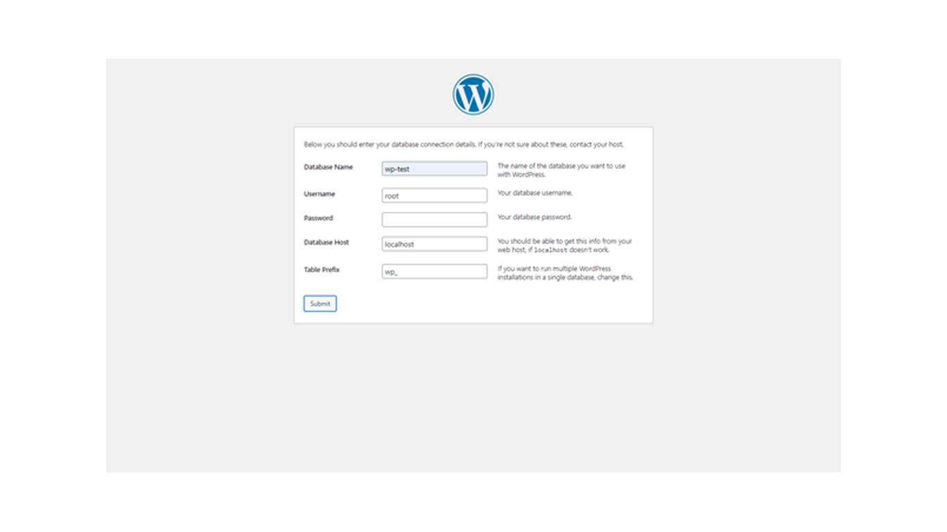 Wordpress Installation Details