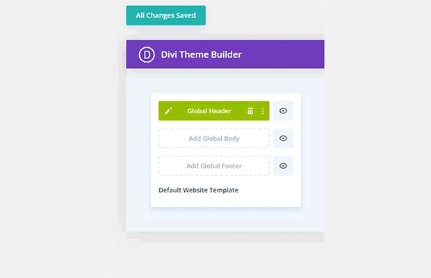 Global Footer in Divi Theme Builder.